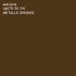 #4E3418 - Metallic Bronze Color Image
